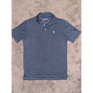 No Laying Up Polo Mens M Blue Performance Short Sleeve Golf Shirt